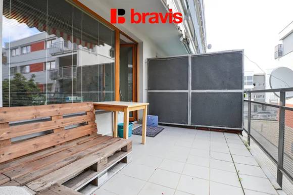 Pronájem bytu 2+kk, Brno - Ivanovice, ul. Jezerůvky, terasa