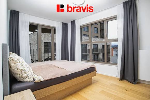 Pronájem bytu 2+kk, Pekárenský Dvůr, ul. Bratislavská, novostavba, garážové stání, balkon