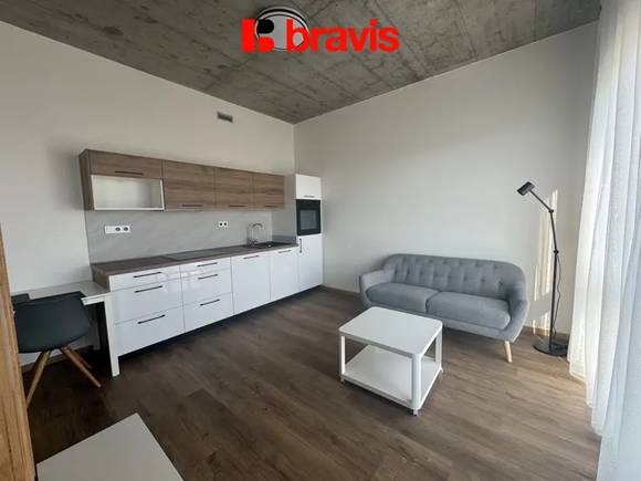 Pronájem moderního, kompletně zařízeného bytu 1+kk, parkovací stání v ceně, v blízkosti centra, ulice Bohunická, ABT park