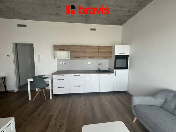 Pronájem moderního, kompletně zařízeného bytu 1+kk, parkovací stání v ceně, v blízkosti centra, ulice Bohunická, ABT park